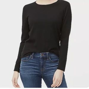 J Crew Black Cotton Teddie sweater L1561 S